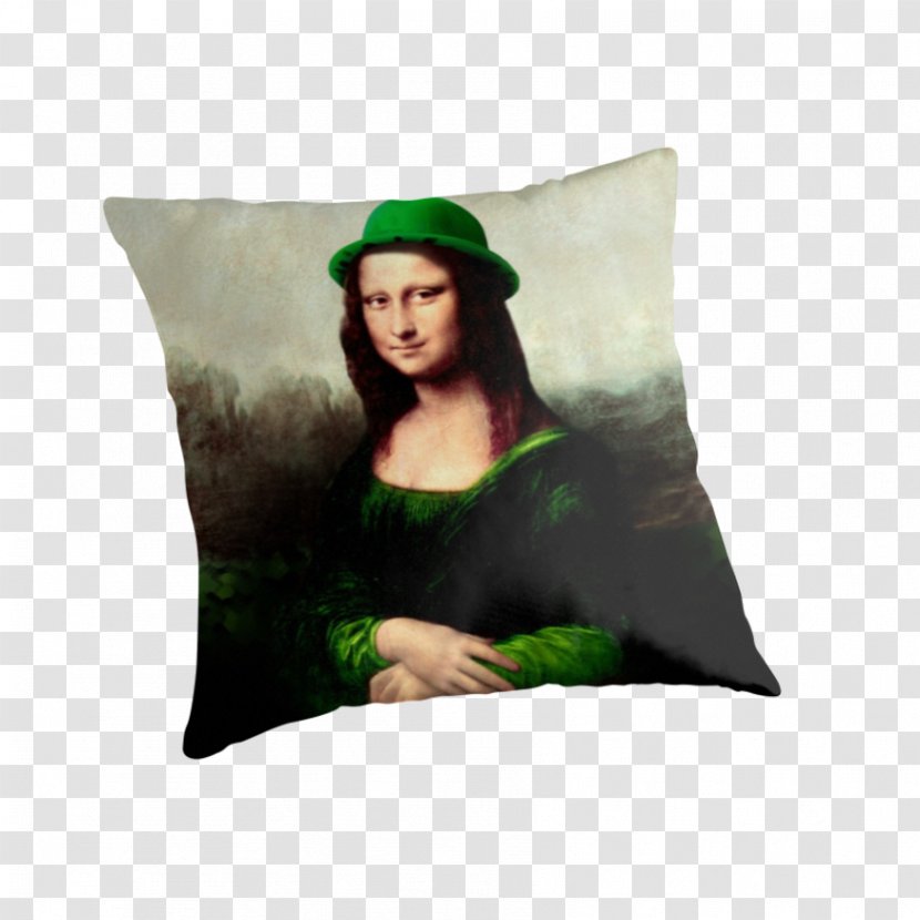 Throw Pillows Cushion Mona Lisa Saint Patrick's Day - Pillow Transparent PNG