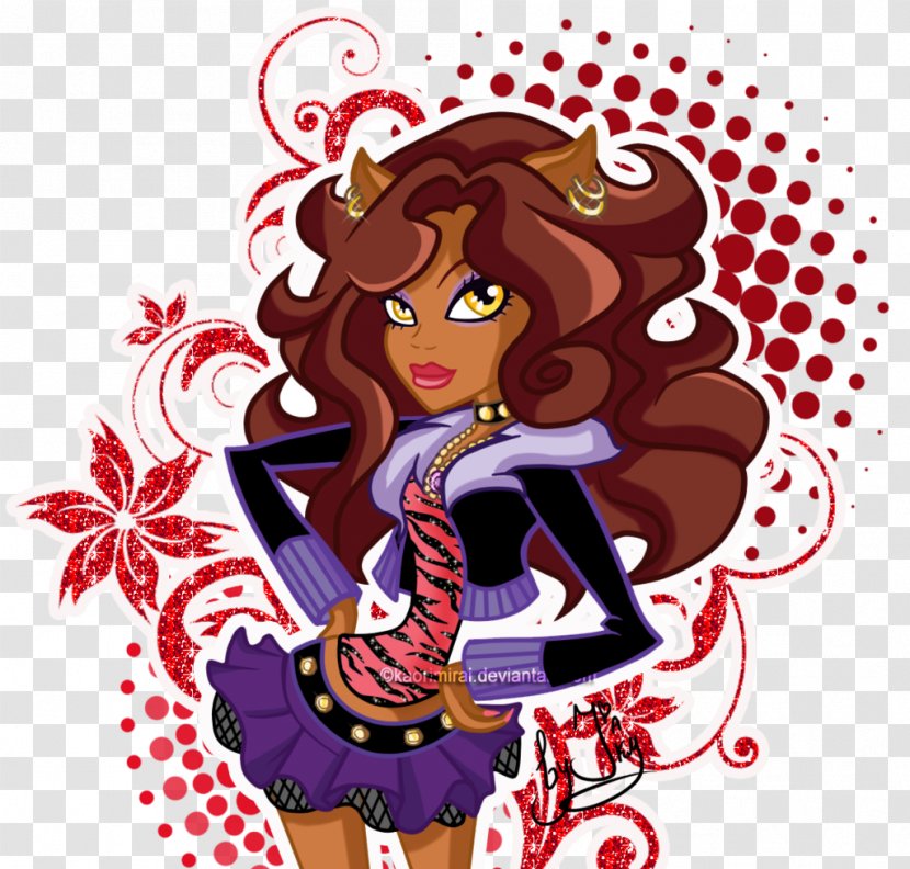 Gray Wolf Monster High Clawdeen Doll Frankie Stein Original Gouls CollectionClawdeen - Silhouette - Vatera Transparent PNG