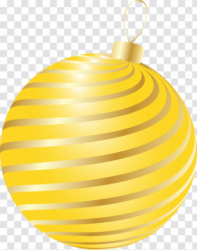 Christmas Ornament Lighting - Yellow Ball Transparent PNG