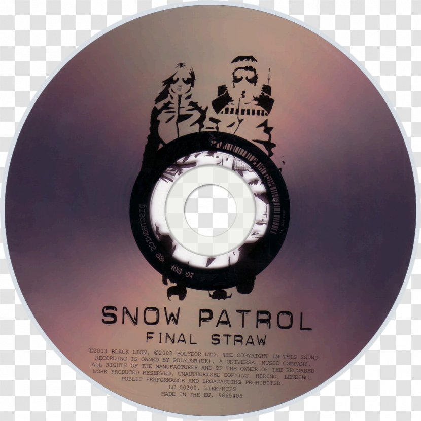 Compact Disc Snow Patrol Final Straw United States Album - Label Transparent PNG