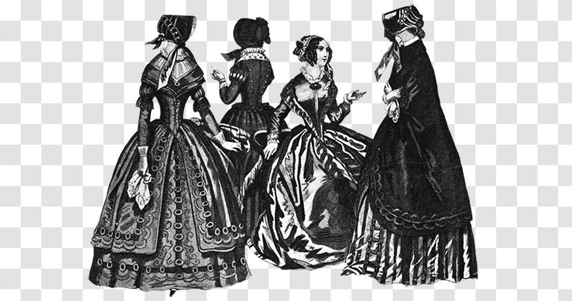 Victorian Fashion Era Clothing Costume - Flower Transparent PNG