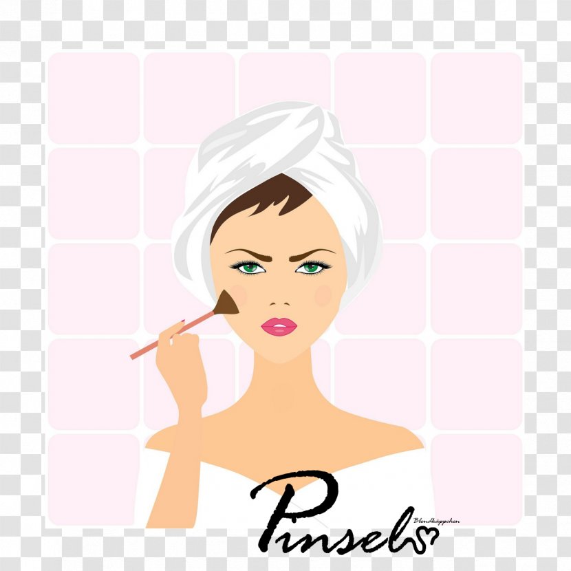 Cosmetics Make-up Artist Beauty Makeup Brush - Watercolor - Lipstick Transparent PNG
