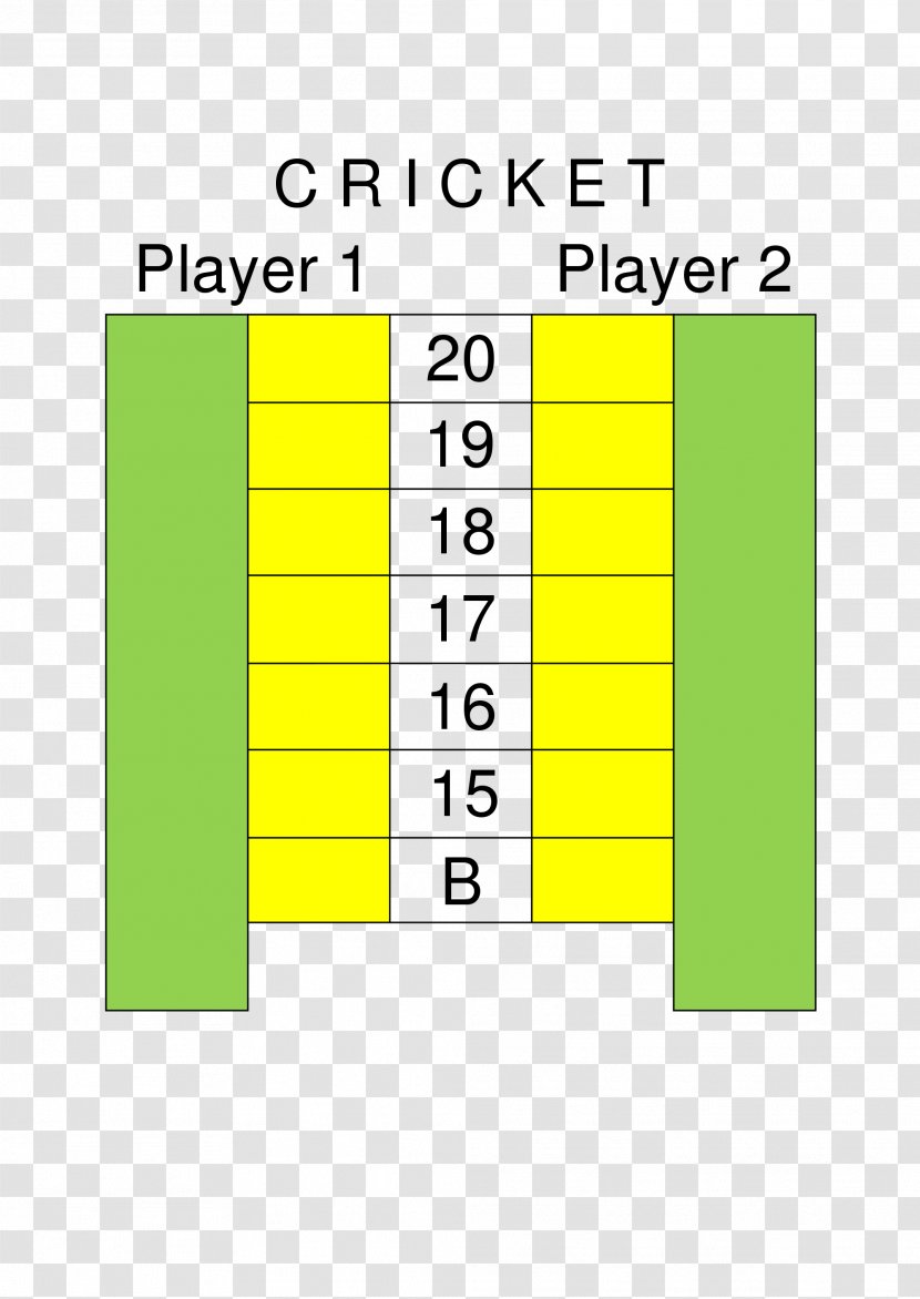 Cricket Darts Scoring Scoreboard Game - Green Transparent PNG