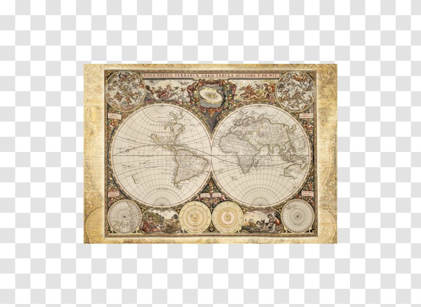 Jigsaw Puzzles Globe Early World Maps - Currency Transparent PNG