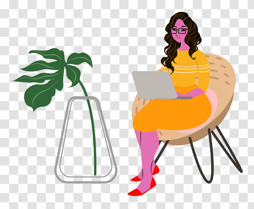 Alone Time Lady Computer Transparent PNG