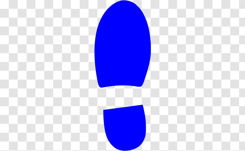 Blue Shoe Footprint Clip Art - Royal - Boot Transparent PNG