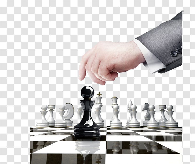 Chess Piece Chessboard White And Black In Pawn - Strategy Transparent PNG