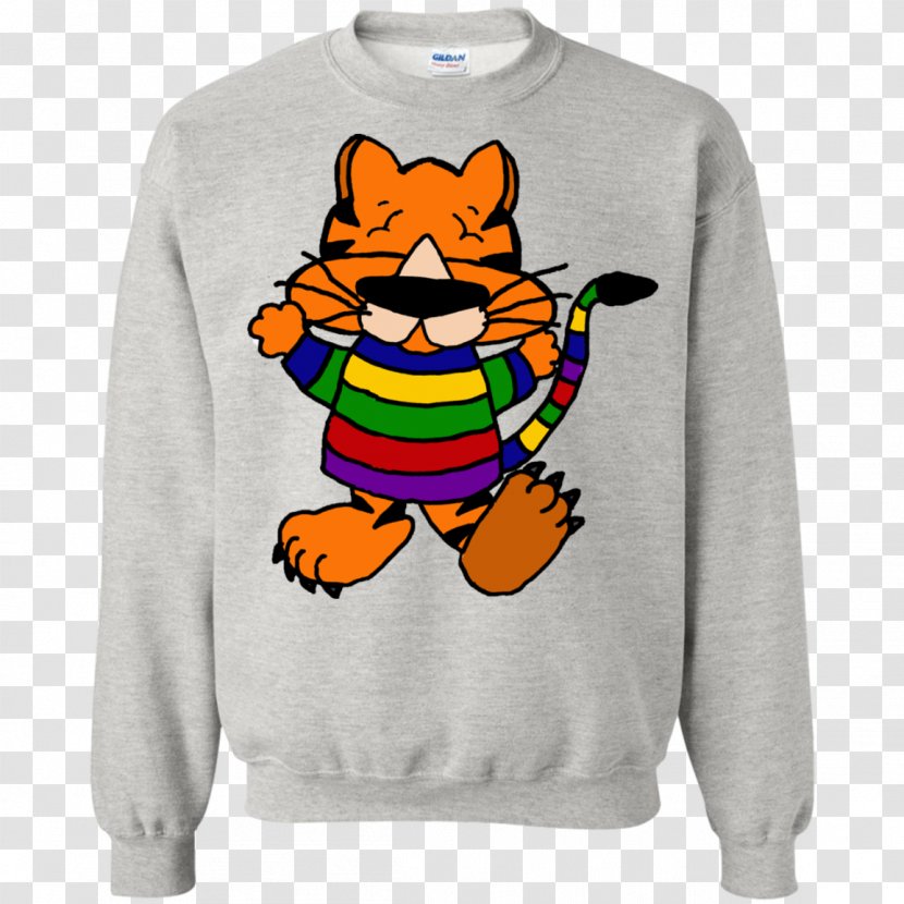 T-shirt Hoodie Sweater Sleeve - Outerwear - FUNNY CAT Transparent PNG