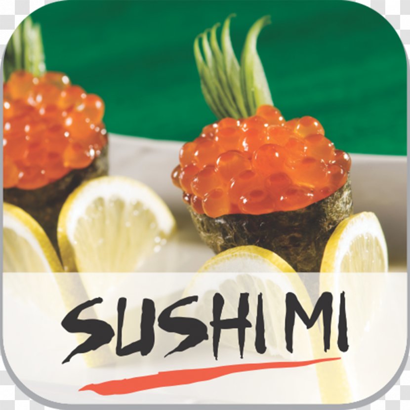 Sushi Food Vegetarian Cuisine Sashimi Restaurant - Garnish Transparent PNG