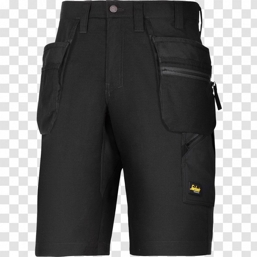 Snickers Workwear Pants Shorts Polo Shirt - Black Transparent PNG