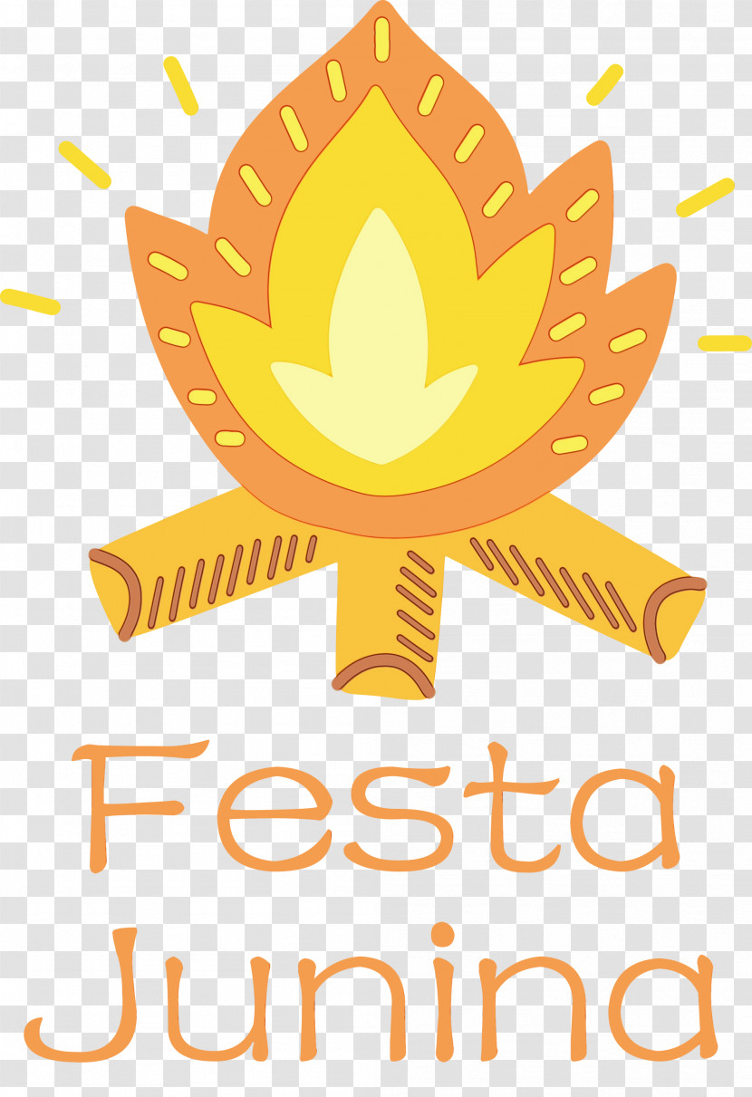 Flower Logo Symbol Yellow Text Transparent PNG