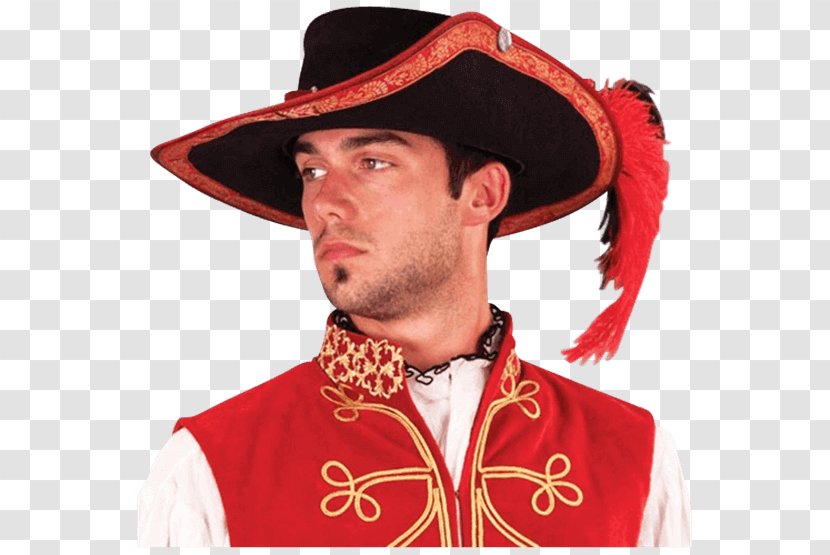 Tricorne Cavalier Hat Musketeer Renaissance - English Medieval Clothing Transparent PNG