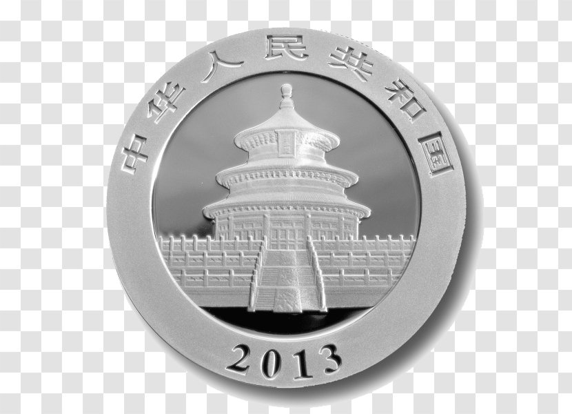 Silver Coin Giant Panda China Transparent PNG