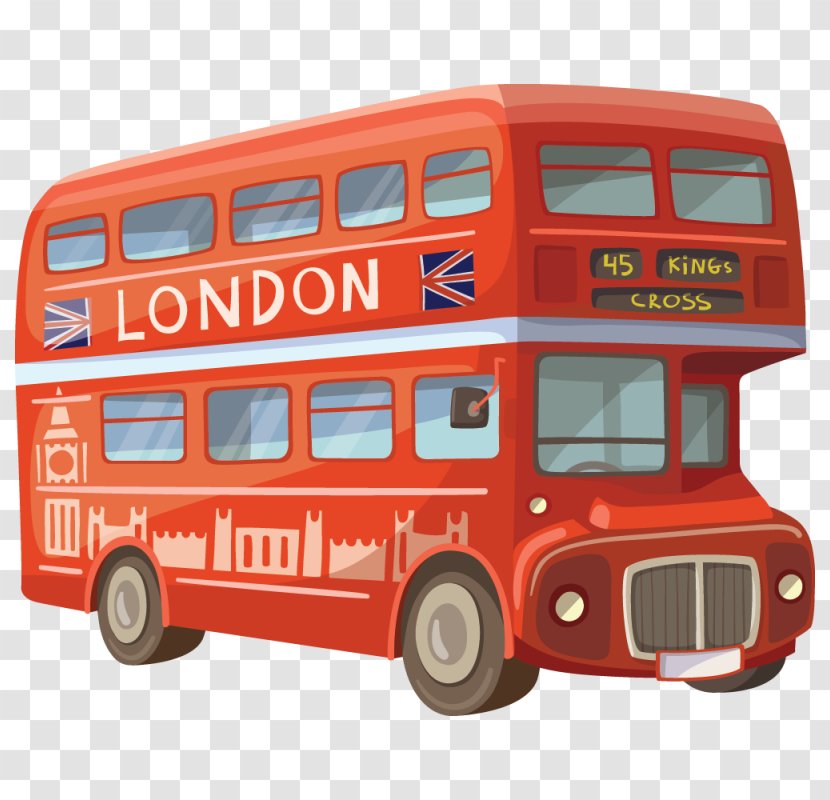 Double-decker Bus Cartoon London Buses - Play Vehicle Transparent PNG