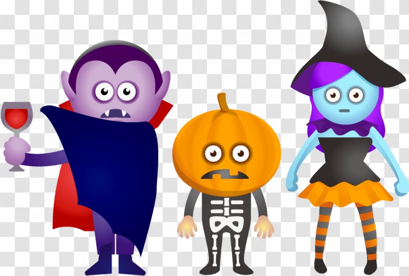 Cartoon Trick-or-treat Violet Clip Art Animation - Fictional Character Animated Transparent PNG