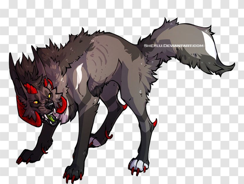 Werewolf Canidae Horse Dog Cartoon - Mythical Creature Transparent PNG