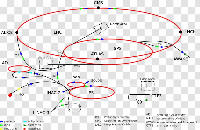 CERN Super Proton Synchrotron ATLAS Experiment Neutron Time Of Flight Large Hadron Collider - Area - Science Transparent PNG