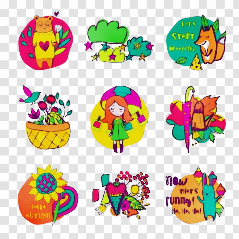 Party Supply Animal Figure Sticker Transparent PNG