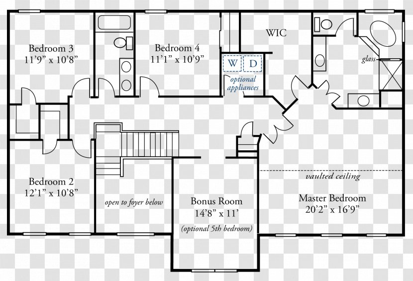 Floor Plan House Architecture - Black And White - Design Transparent PNG