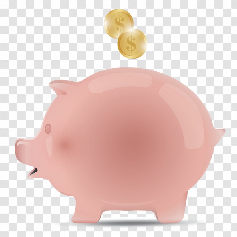 Domestic Pig Piggy Bank Ceramic - Material - Vector Pink Creatives Transparent PNG