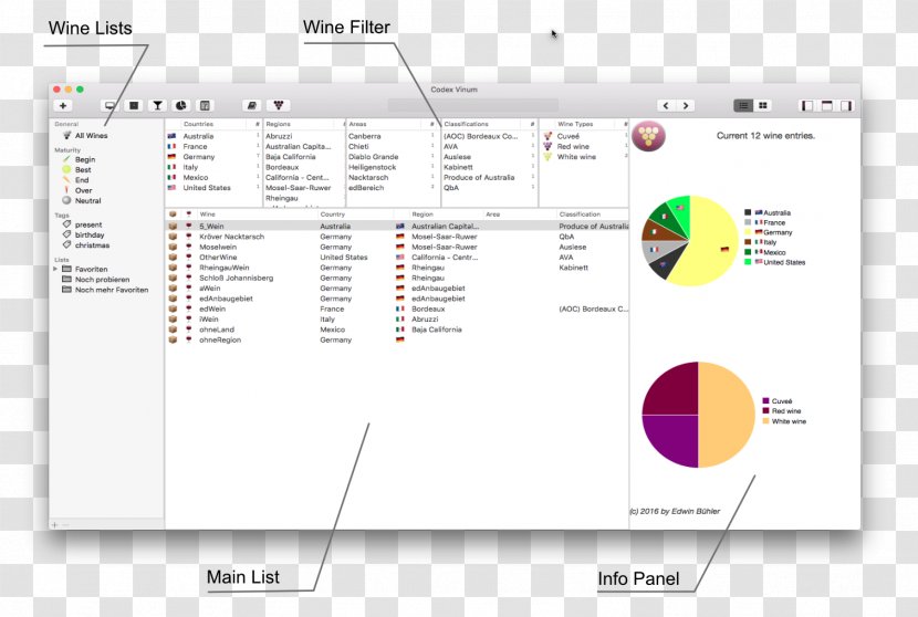 Wine Cellar Computer Software MacOS Alfa Verzia - Typeface Transparent PNG