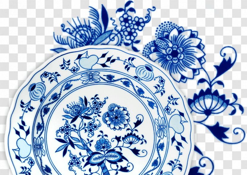 Blue Onion Porcelain カールスバード Plate Ceramic Transparent PNG