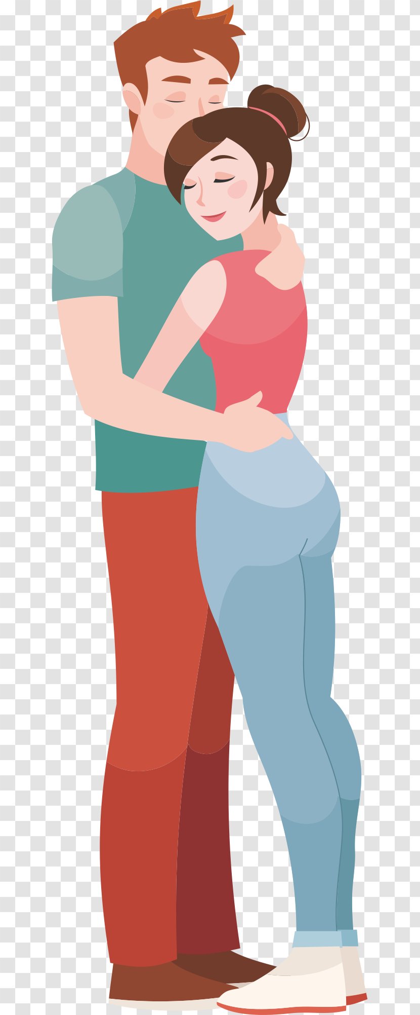 Wife Husband Happiness Anniversary Love - Tree - Embrace The Couple Transparent PNG