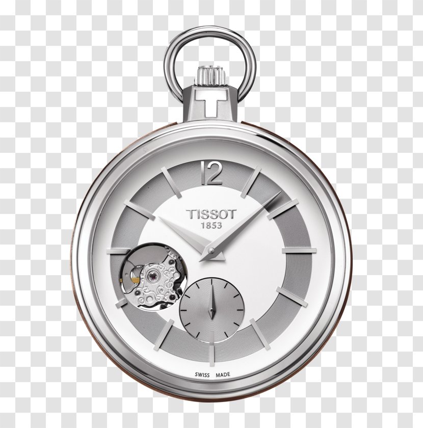 Tissot Pocket Watch Clock - Silhouette - Skull Transparent PNG
