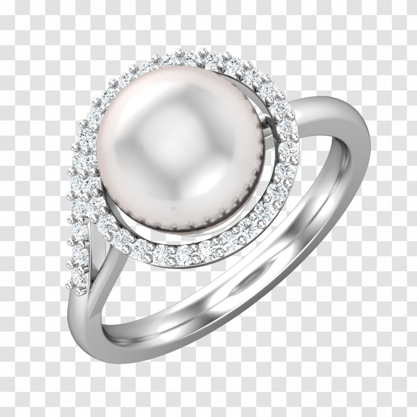 Wedding Ring Silver Platinum - Jewellery - Purple Pearl Transparent PNG