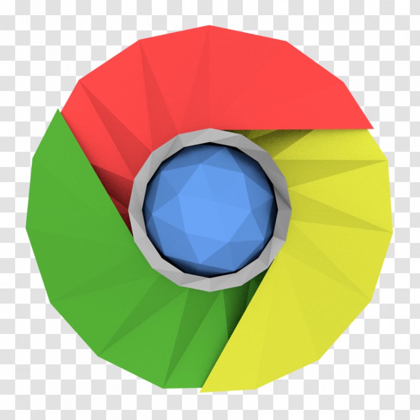 Low Poly Google Chrome Transparent PNG