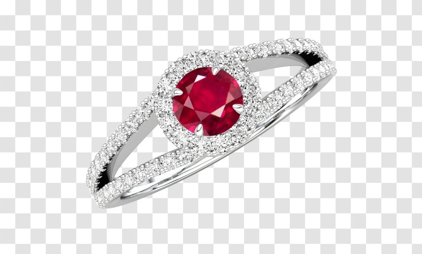 Ruby Ring Jewellery Diamond Birthstone - Gold Transparent PNG