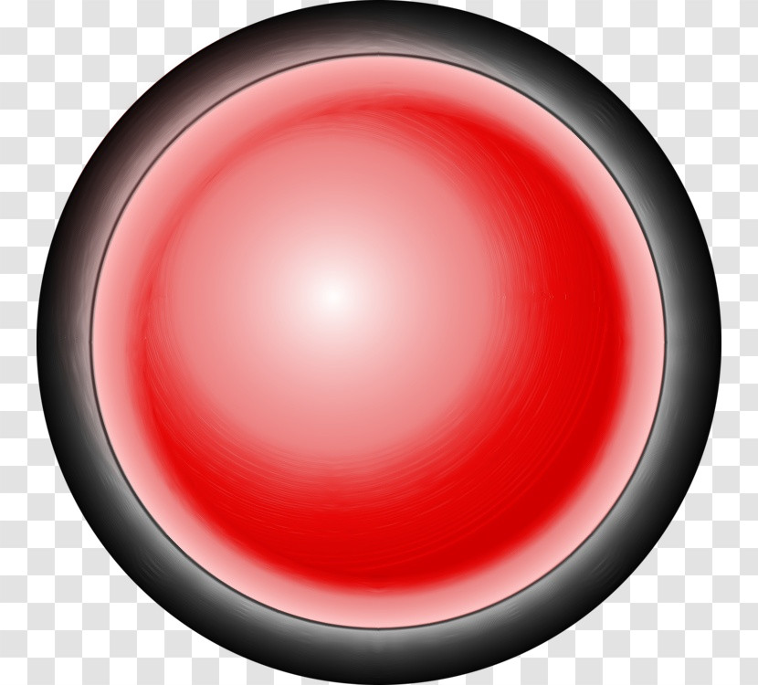 Red Circle Sphere Material Property Button Transparent PNG