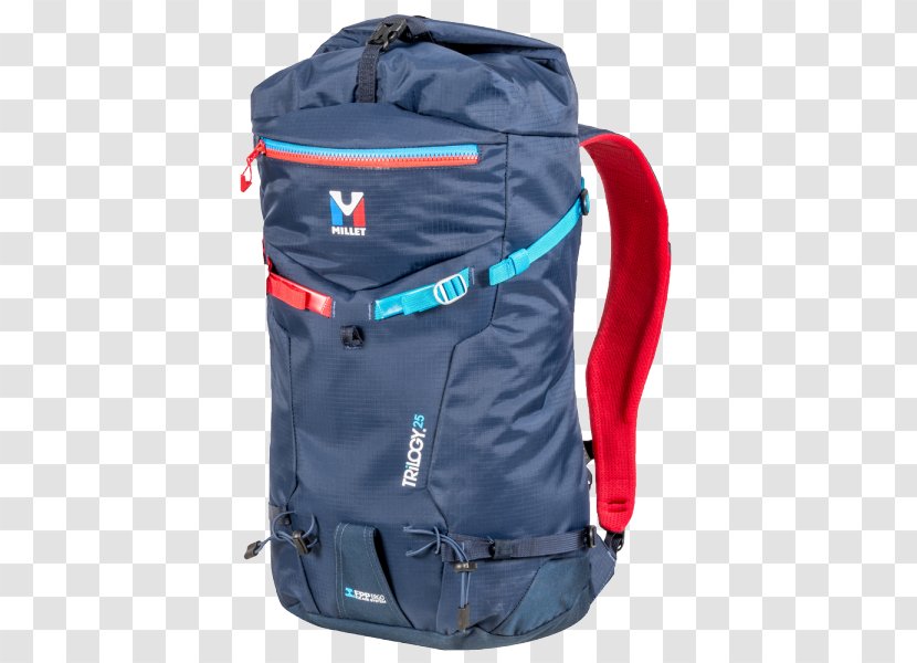 Backpack Bag Mountaineering Millet Blue - Luggage Bags Transparent PNG
