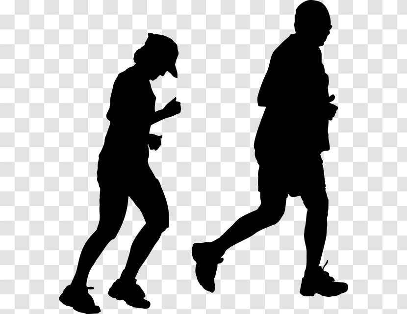 Jogging Silhouette Running Sport Clip Art Transparent PNG