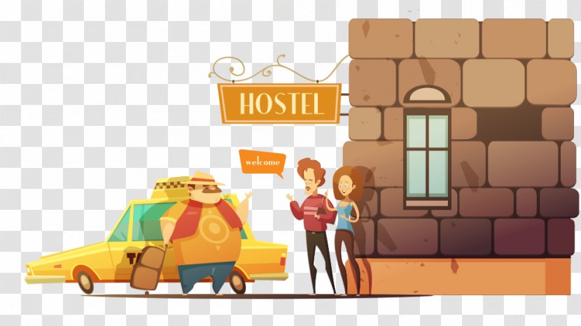 House Cartoon - Backpacker Hostel - Car Toy Transparent PNG