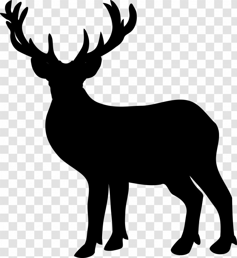 Gladstone Black & White - Mammal - M The Woodlands Reindeer Wildlife Transparent PNG
