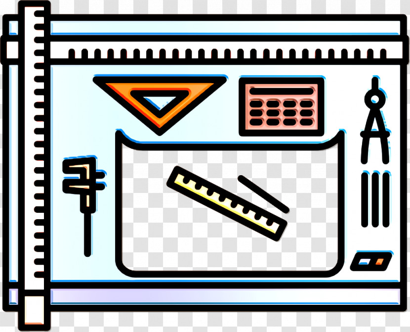 Icon Architect Icon Color Desk Elements Icon Transparent PNG