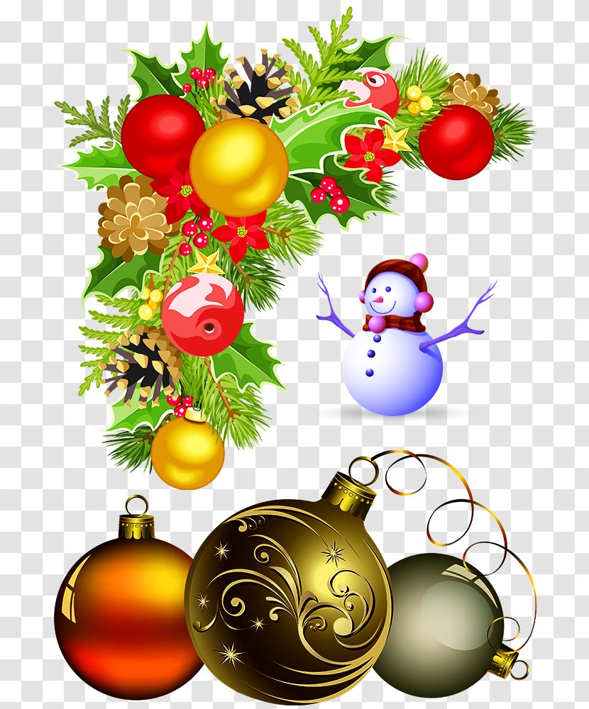 Christmas Decoration Ornament Clip Art - Lights - Wreath And Gifts Ball Transparent PNG