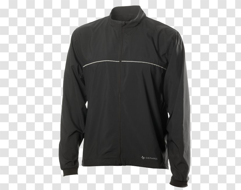 Leather Jacket Clothing Coat Zipper - Black Transparent PNG
