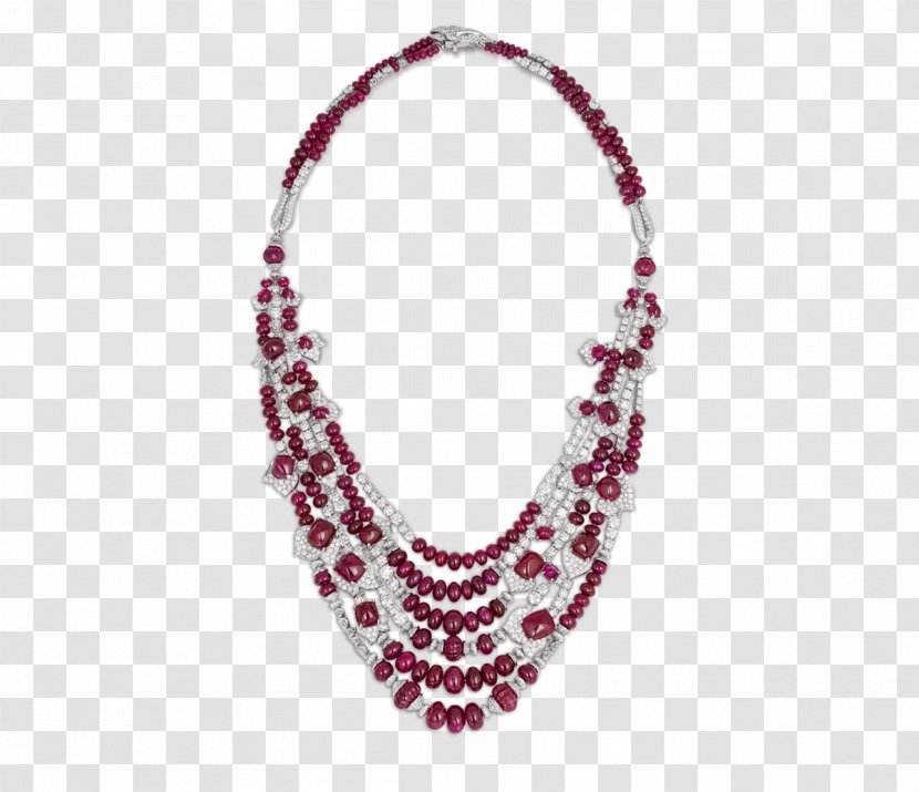 Ruby Necklace Earring Jewellery Pearl - Creative Transparent PNG