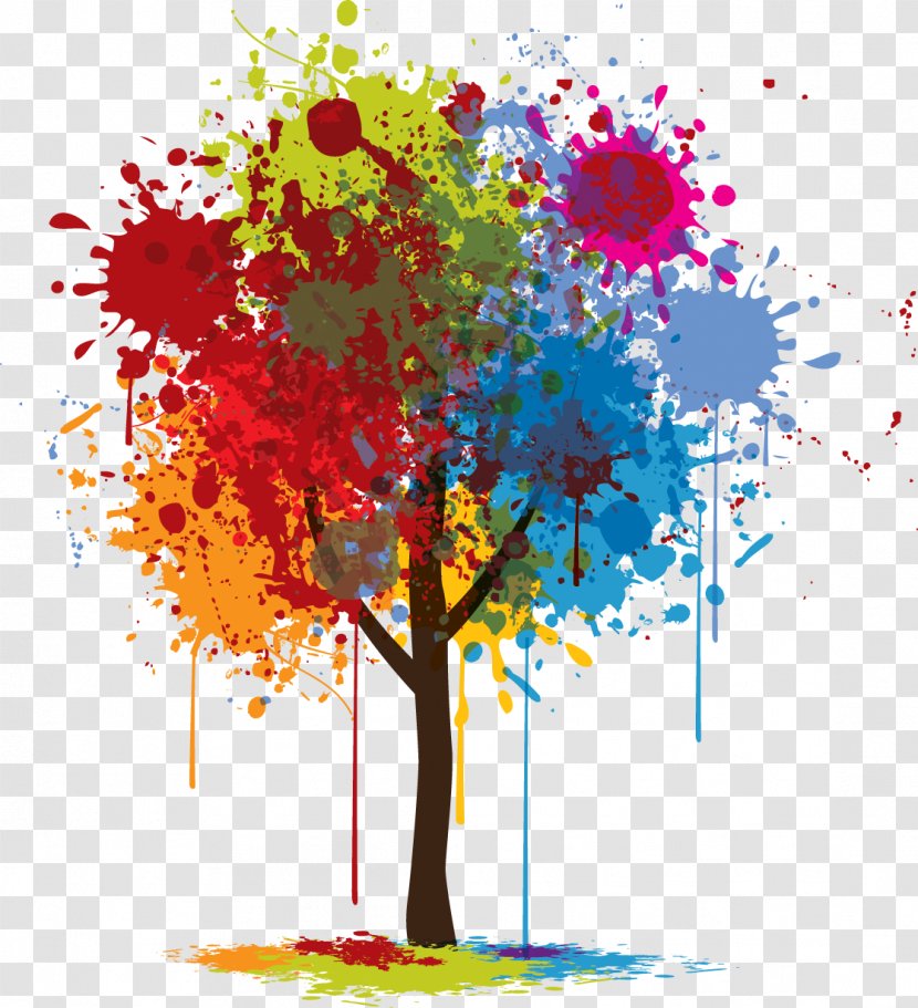 Tree Color Graphic Design - Paint Transparent PNG
