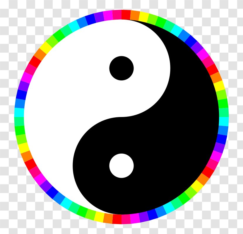 Yin And Yang Color Circle Clip Art - Taijitu Transparent PNG