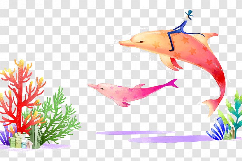 Underwater World, Singapore Coral Cartoon Illustration - Fish - Whale Transparent PNG
