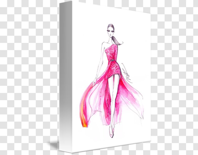 Gown Drawing Dress Sketch - Watercolor Painting Transparent PNG