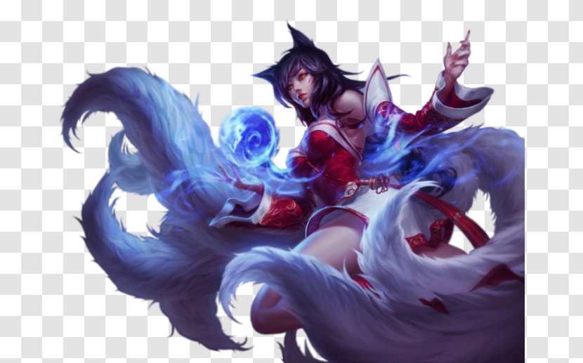 League Of Legends Ahri Nine-tailed Fox Video Game Cosplay - Silhouette Transparent PNG