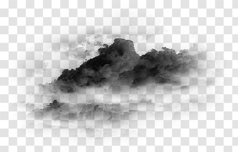 Brush Drawing Cloud - Tree - Storm Clouds Transparent PNG