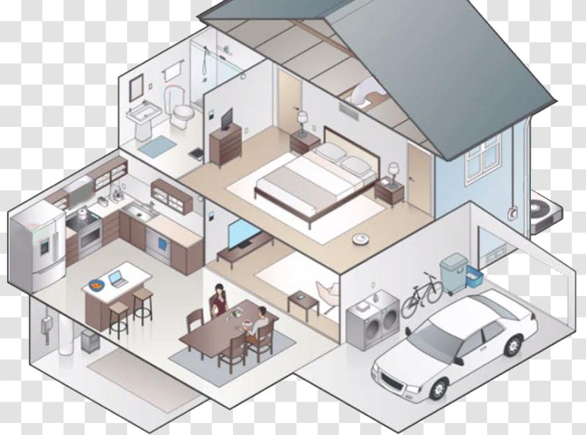 House Isometric Projection Building Cutaway Drawing - Pixel Art Transparent PNG