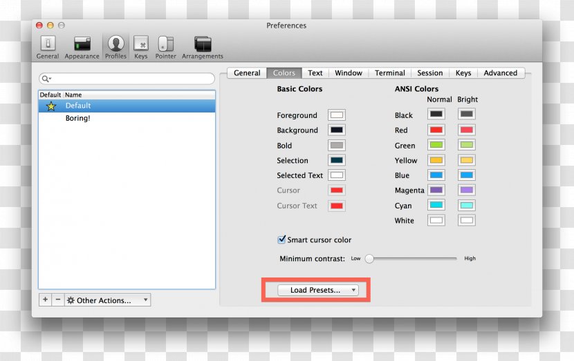 Computer Program ITerm2 Terminal Emulator MacOS - Bash - ITerm Colors Transparent PNG