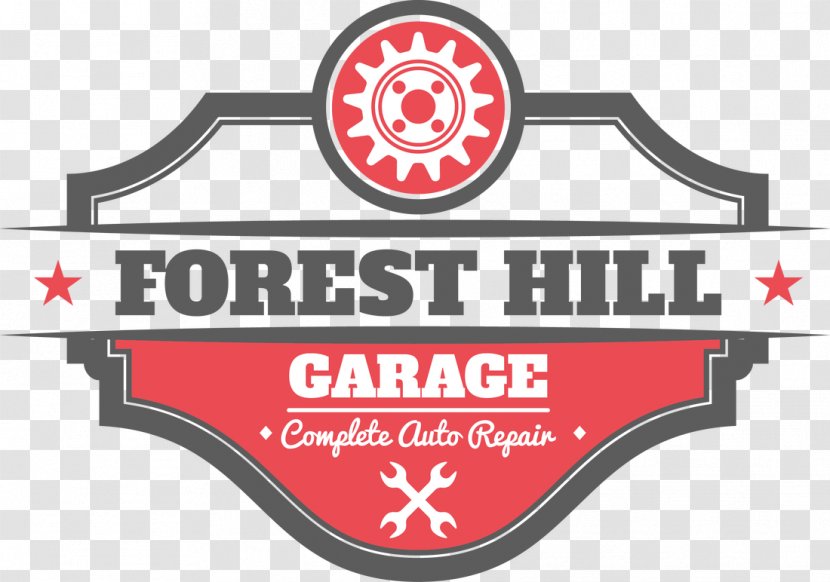 Logo Forest Hill Garage Font - Red Transparent PNG