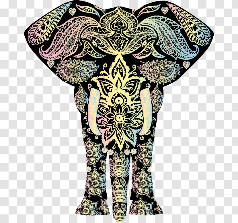 Save The Elephants Ornament Pattern - Paisley - Decorative Transparent PNG